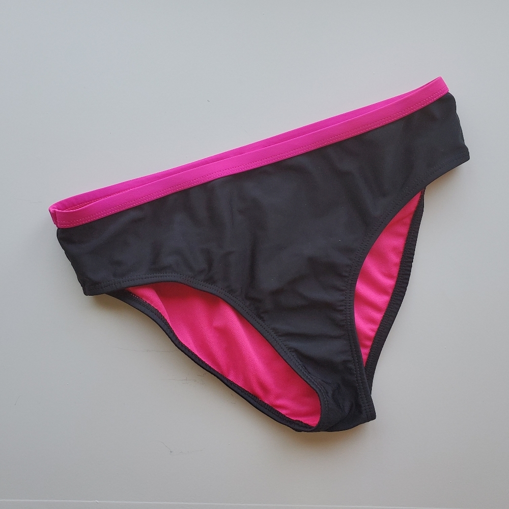 Black and Hot Pink Bikini Bottoms